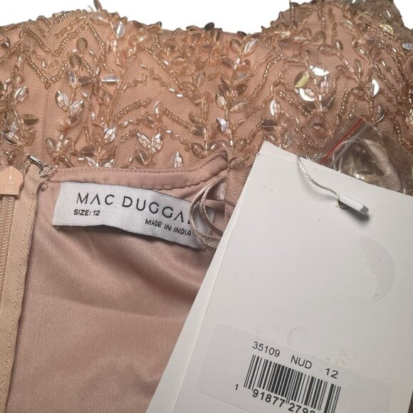 Mac Duggal 35109 Nude Beaded Gown Size 12 NWT $698 Formal Evening Dress - Picture 7 of 7